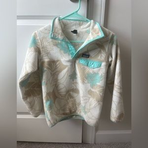 Patagonia synchilla button up, girls size 10